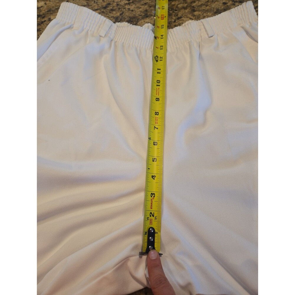 VTG Koret Francisca Women Pants Size 16 White Stretch High Rise ElasticWaist - Picture 5 of 8